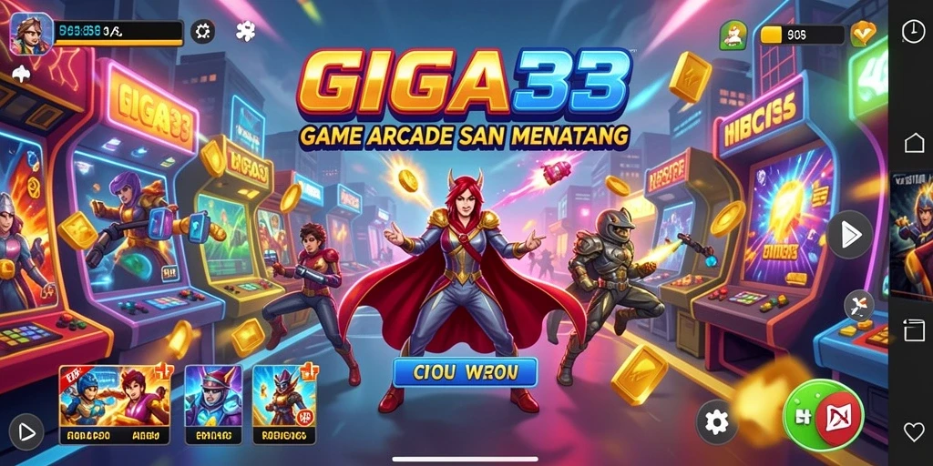 Screenshot gameplay GIGA33 yang penuh aksi dan tantangan.