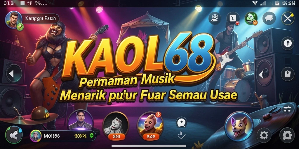 Tampilan gameplay KAOL68 yang seru dan interaktif dalam dunia musik.