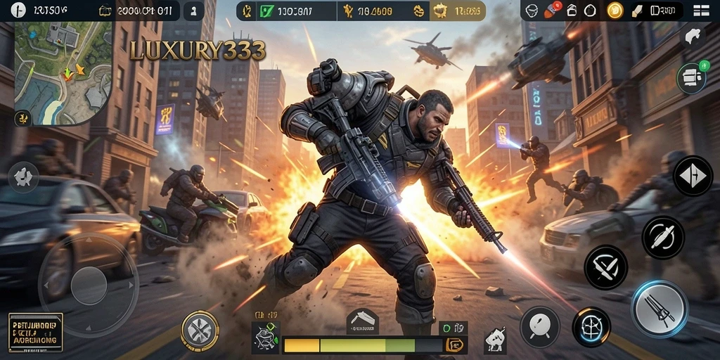 Gameplay LUXURY333 yang penuh aksi dan tantangan mendebarkan.
